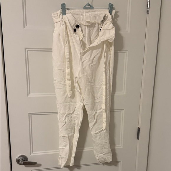 H&M Cream Linen Pants - Picture 1 of 3